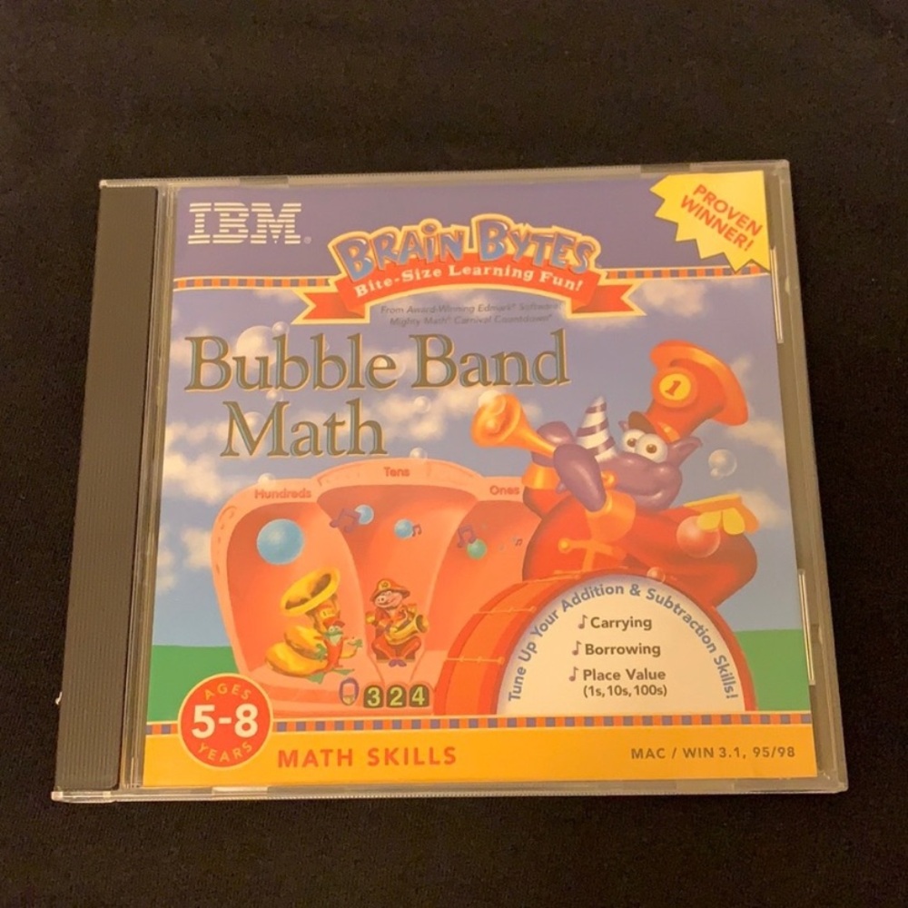 Vintage Bubble Band Math CD game